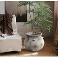 thumbnail image 2 of LuxenHome Off White Rustic Cauldron MgO Planter Pot, 2 of 11