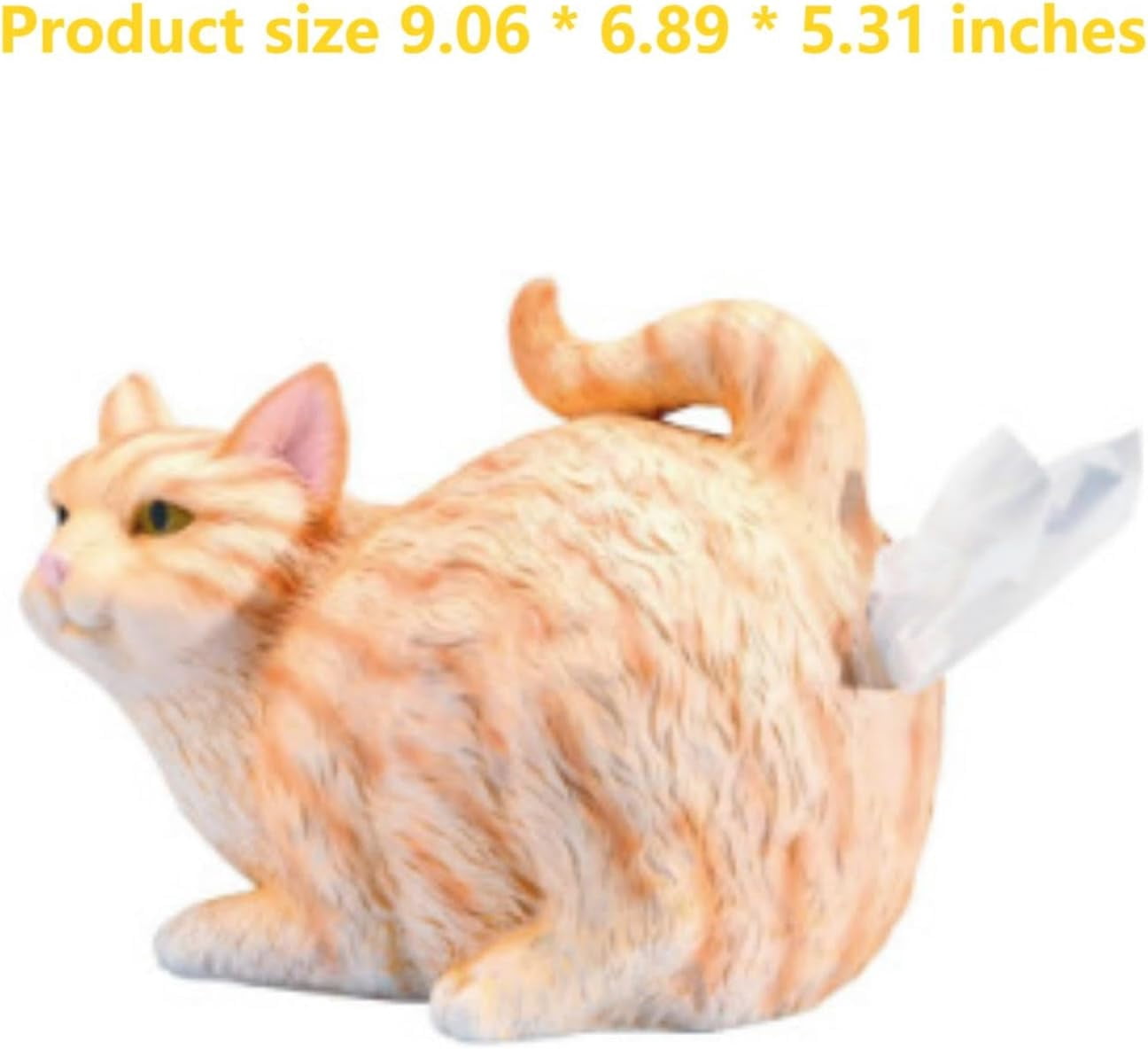 Cat Toilet Paper Holder Funny Cat Tissue Dispenser Cute Resin Tissue Box for Bathroom Kitchen or Bedroom Functional Cat Butt Tissue Holder for Organizing Bathroom Tissues and Paper Towels