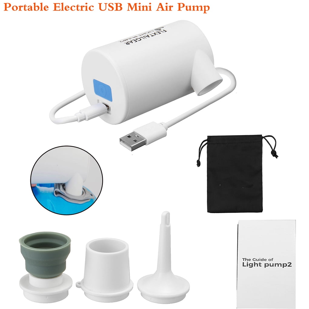Portable Electric Mini Inflatable Air Pump for Inflatable Camping Mat Balloon US 