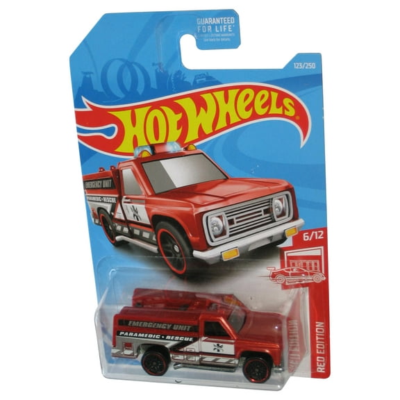 Hot Wheels Red Edition 6/12 (2017) HW Rapid Responder Toy Truck 123/250