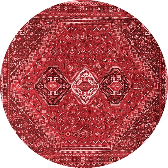 Ahgly Company Indoor Round Persian Red Traditional Area Rugs, 7' Round