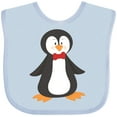 thumbnail image 3 of Inktastic Cute Penguin, Little Penguin, Penguin with Bow Tie Boys or Girls Baby Bib, 3 of 4