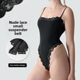 thumbnail image 3 of Vestido ajustado de encaje con correa ajustable para mujer, ropa interior de estilo picante, camiseta sin mangas, envoltura de plástico de doble capa, 3 of 5