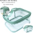 thumbnail image 3 of Toiletry Bag Makeup Cosmetic Clear Bag Portable Waterproof Transparent Travel Large Storage (Green), 3 of 5
