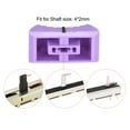 thumbnail image 2 of Uxcell Straight Slide Potentiometer Push Knob Insert Shaft 4x2mm Purple Black 10pack, 2 of 5