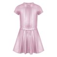 thumbnail image 2 of Doomiva Kids Hip Hop Dance Set Shiny Jazz Disco Outfits Cheer Outfit for Cheerleading Competitions Hip-hop Pink 6-10, 2 of 5