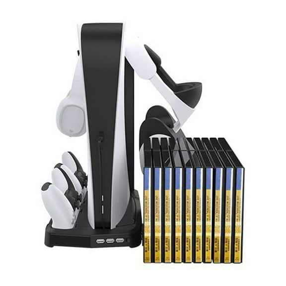 Game Controller Charger Vertical Silent Ventilator Organizer for PlayStation 5