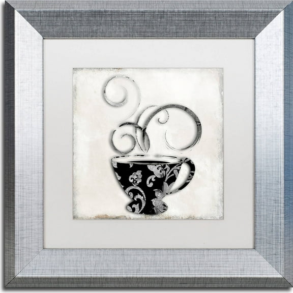 Trademark Fine Art "Silver Brewed 2" Canvas Art by Color Bakery, White Matte, Silver Frame