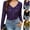 A12 Purple, variant on Xdegoge Lace Tops For Women V Neck Sheer Mesh Long Sleeve Shirts Button Front Blouse Floral Crochet Layering Dressy Casual Going Out Outfits