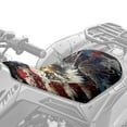 thumbnail image 2 of Uorisanigo ATV Seat Cover, Waterproof Bald Eagle American Flag Cover for ATV Compatible with Sportsman/Rancher/Foreman/Scrambler/Kodiak/Polaris Scrambler, 2 of 7