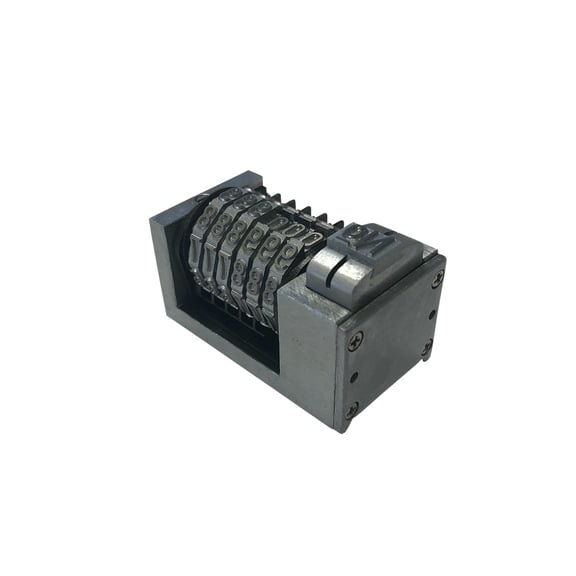 Numbering Machine 5/32" 6 Digits Backward Gothic (Steel) with 3 Drop Zeros