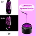 thumbnail image 1 of Esmalte de uñas, regalos para mujeres, esmalte de uñas en gel luminoso Spider, efecto fluorescente neón, 8 ml., 1 of 2