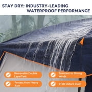 HOTEEL 8-10 Person Camping Tent, Easy Setup Waterproof Windproof Backpacking Tent with Removable Rainfly, Lightweight Portable Outdoor Family Tents for Camping, Travel, Fishing, Hiking, Dark Blue