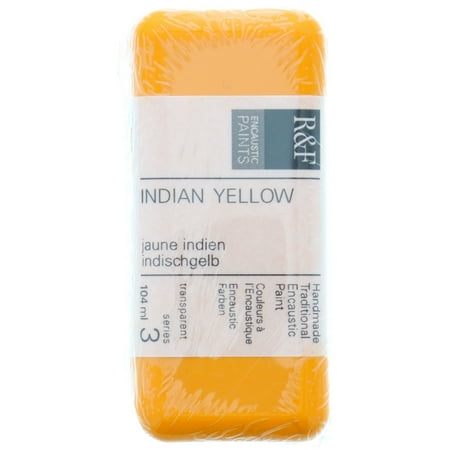 UPC: 0836943001732 | R&F Handmade Paints Encaustic Paint Cake  104ml  Indian Yellow
