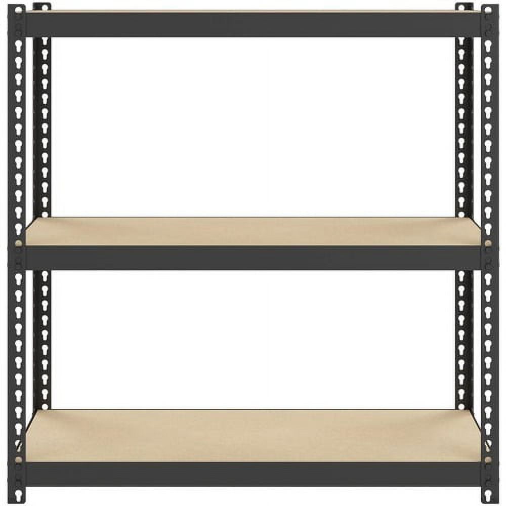 Lorell Narrow Steel Shelving 30" Height x 30" Width x 12" Depth - Recycled - Black - Steel - 1Each
