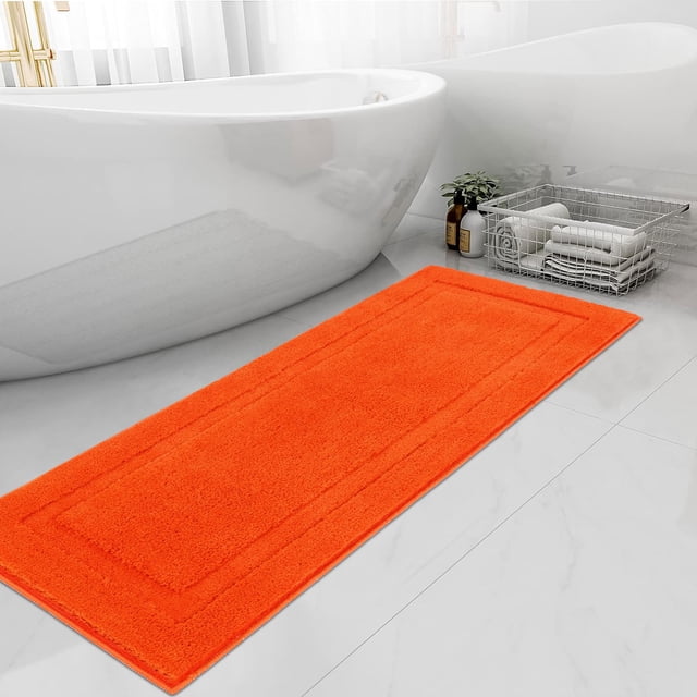 Alfombra de Baño SHACOS 61x152 cm Naranja Suave Antideslizante