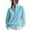 Blue, variant on Tnhcen Women's Quarter Zip Pullover Fleece Lined Stand Collar Sweatshirt Solid Color Long Sleeve Casual Workout Top Autumn Winter Plus Size S-2XL