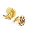 thumbnail image 3 of Peach Elegant Formal Wear Stainless Steel Men's Cufflink Set for Business Attire and Special Events, 3 of 6