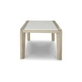 thumbnail image 3 of Benjara 76 Inch Modern Dining Table, Beige Wood Base, White Acrylic Insert Surface, 3 of 5