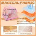 thumbnail image 5 of TELOLY Cat Tents for Indoor Cats,Arched with Tulle Curtain Cat Tent,14.17"*14.17"*14.57" Non-Slip Fabric Cat House Outdoor,Pink,S, 5 of 7