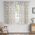 thumbnail image 2 of Linen Floral Curtains for Living Room 63 Inch Length Black Printed Flower Light Filtering French Country Curtain Farmhouse Cottage Core Toile Curtains Back Tab Window Drapes Set 2 Panels, 2 of 8