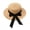 D, variant on Gardening Hat for Men Women Flat Top Linen Like Hat Ribbon Bowknot Cool Sun Hat Semi Visor
