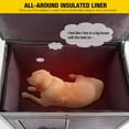 thumbnail image 6 of Aivituvin Insulated Dog House with Liner for Outdoor Winter Weatherproof Wooden Dog Kennel All-Around Iron Frame, 6 of 7