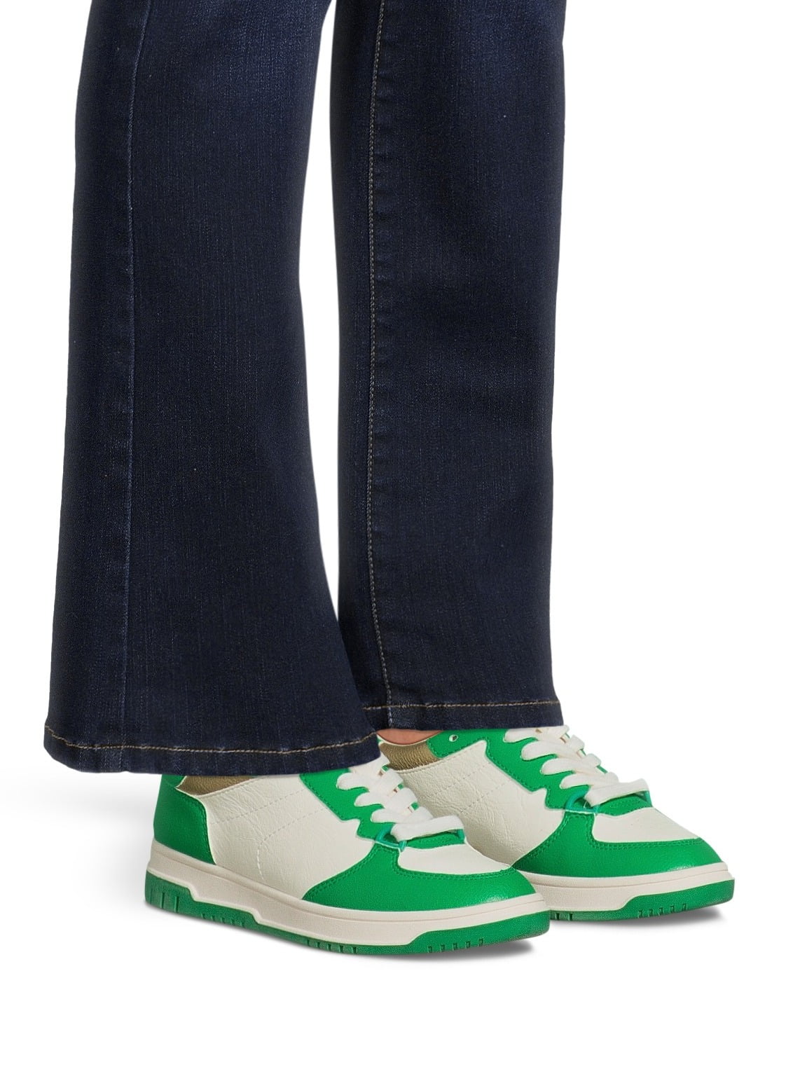 No Boundaries Women's Lace Up Court Sneakers