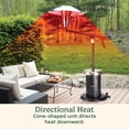 thumbnail image 6 of Cuisinart Perfect Position Propane Patio Heater, 38,200 BTU Powerful Directional Stainless Steel Outdoor Heater with Hidden Tank and Drink Table, 6 of 9