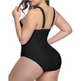 thumbnail image 4 of Womens Front Cross Plus Size One Piece Swimsuits Tummy Control Keyhole Bathing Suits Swimw, 4 of 4