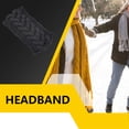 thumbnail image 3 of Bandeau d'Hiver pour Femmes Élasticité Accessoires pour Cheveux Protecteurs Chauds Chunky Cache-Oreilles Style Simple Accessoires pour Cheveux pour Femmes Noir, 3 of 5