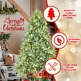 thumbnail image 3 of Resenkos Artificial 6ft Blue green Tint Christmas Tree with 1878 PE/PVC Mixed Branch Tips, 500L warm white led, memory wire iron wire, Green, 3 of 12