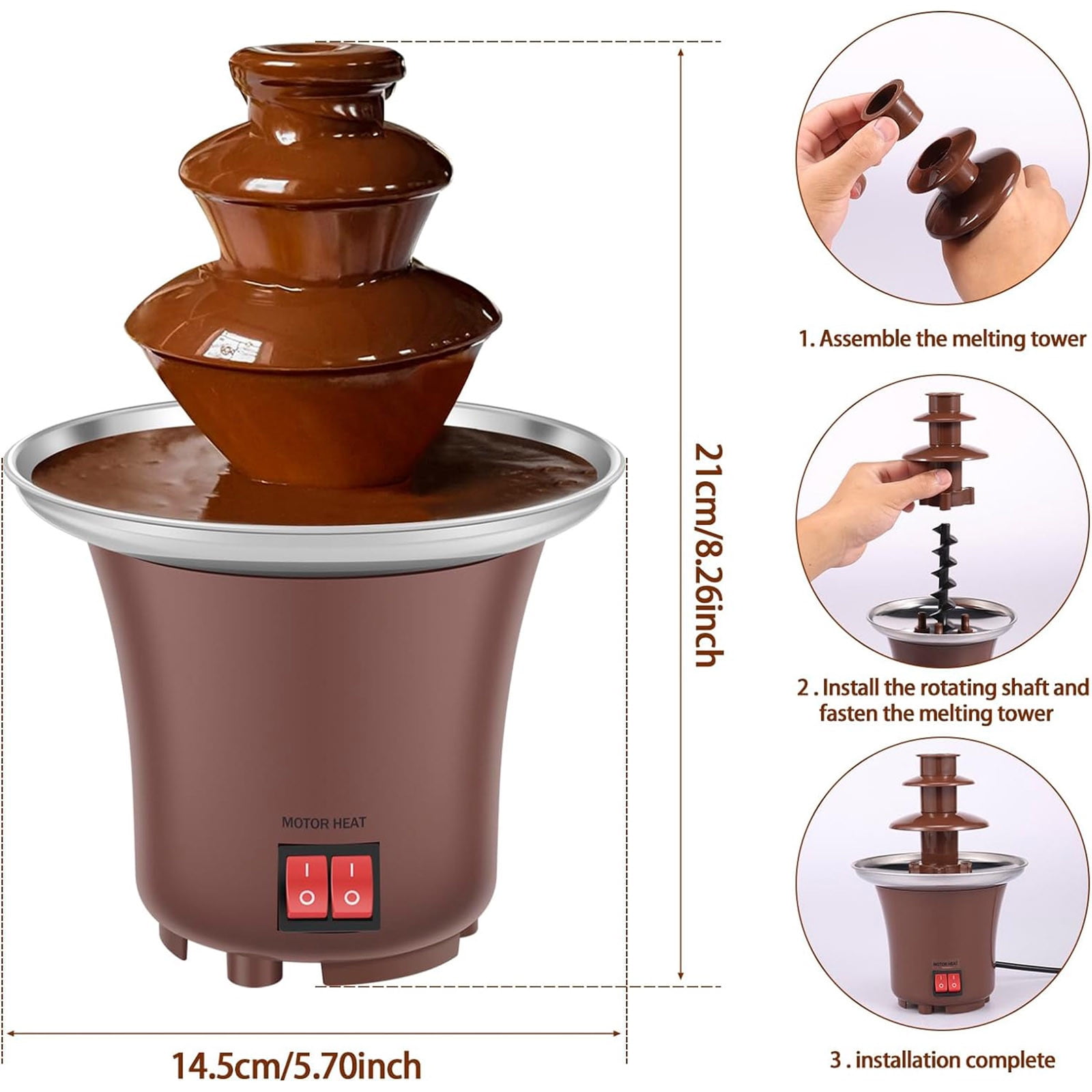 Dough Hook Hand Electric Chocolate Machine，3 Layer Cheese Machine，Hold ...