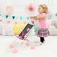 thumbnail image 7 of Buggy Umbrella Doll Stroller in Black & Pink Hearts Fits Dolls Up to 18', 7 of 7