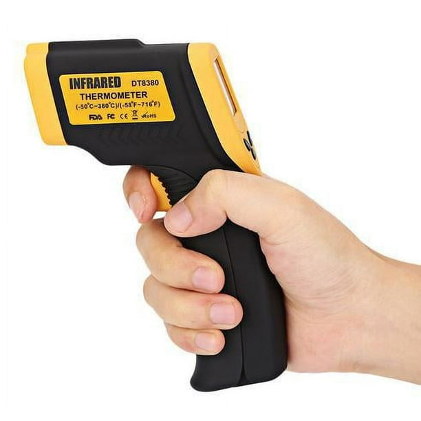 Termómetro infrarrojo, pistola de temperatura de calor para cocinar, herramienta de superficie láser IR para horno de pizza, carne, plancha, parrilla, HVAC, motor, accesorios