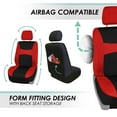 thumbnail image 6 of FH Group Universal Fit  Flat Cloth Car Seat Covers, Full Set w/ Trimmable Rubber Floor Mats, 6 of 8