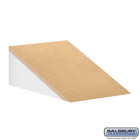 Salsbury 33357MAP Sloping Hood - for 15 Inch Deep Designer Locker - 1 Wide - Maple