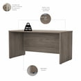 thumbnail image 3 of Studio C 60W x 30D Office Desk in Modern Hickory - Engineered Wood, 3 of 7