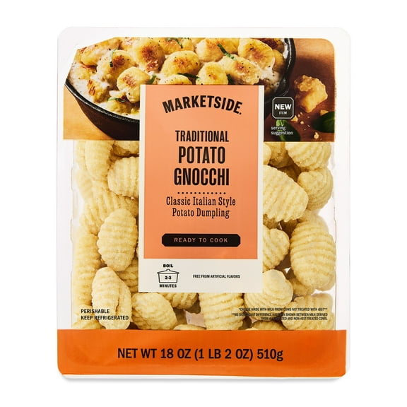 Marketside Traditional Potato Gnocchi, Non-Allergenic, No Artificial Ingredients, 18 oz Tray