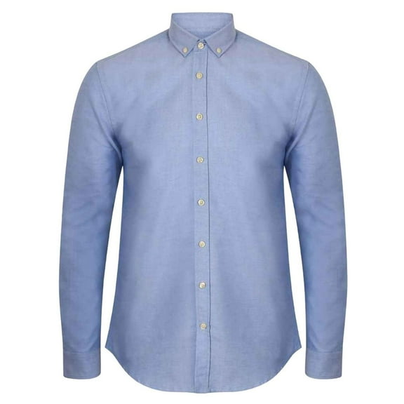 Henbury Mens Modern Long Sleeve Slim Fit Oxford Shirt