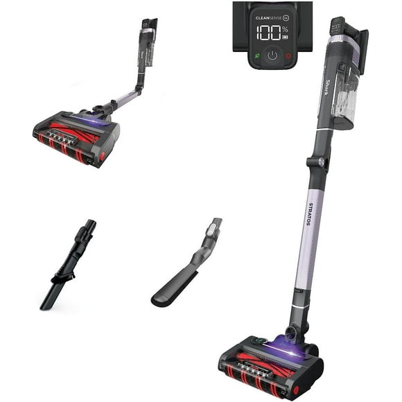Shark Stratos Cordless Vacuum with Clean Sense IQ and Odor Neutralizer, DuoClean Powerfins HairPro, Includes Duster Crevice Tool & Anti-Allergen Brush, Up To 60 Minute Runtime, Ash Purple, IZ862H