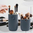thumbnail image 5 of Silicone Makeup Brush Holder, Travel Makeup Brush Case, Soft Portable Makeup Bag Cosmetic Pouch, Anti-Fall Out Cover, Waterproof, Travel Essentials, 2.8×6.7 Inch Face Brushes Holder,Shadow, 5 of 8