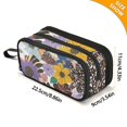 thumbnail image 4 of FORMRS Pencil Case with 3 Compartments Zipper Pouch, Elementary School Level and up, Colorful Flowers, 4 of 8