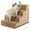 Light Brown, variant on 4-Tier Dog Stairs / Non-Slip Pet Steps for Small & Medium Dogs