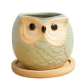 thumbnail image 1 of Succulent Plant Plant Pots Bamboo Tray Ceramic Crafts Plants Not Included Ornament Home Decoration 180g Urns, 1 of 11
