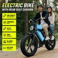 thumbnail image 4 of Electric Bike for Adults, 20"x4.0 Fat Tire E-Mountain Bicycle, Peak 1500W Motor 48V 30Ah Removable Dual Battery 7-Speed E-Bike UL2849, 4 of 8