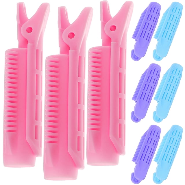 9 PCS Volumen de cabello clips de rizado de cabello Herramientas de peinado de peinado clips de raíz esponjosa para niñas para niñas
