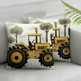 thumbnail image 3 of Cartoon Equipment Trucks Throw Pillow Covers,Construction Cushion Case for Living Room Decor, Reversible Excavator Tractor Botanical Tree Yellow Decorative Throw Cushion Case, 3 of 7