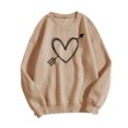 thumbnail image 1 of CEHVOM Mode Femmes Imprimé Décontracté Manches Longues Col Rond Chemise Hauts Liquidation, 1 of 4
