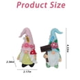 thumbnail image 5 of Spring Gnome Figurines Set of 2, Bee and Flower Decorations with Welcome Sign, 4.53 Inches Tall, 5 of 8